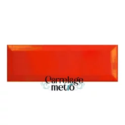 carrelage metro biseauté couleur rouge 10x30