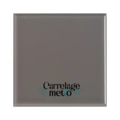 Carrelage métro gris mat