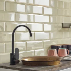 Carrelage métro beige pour cuisine